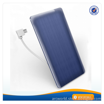AWC377 Built in MFI and Micro Charge Cable 6.5mm Thin Power Bank with Selifie